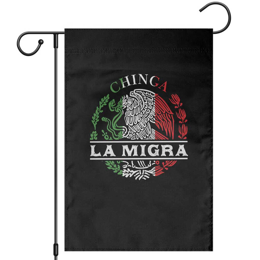 Chinga La Migra Garden Flag Immigration Rights Anti Fascism Protest - Wonder Print Shop