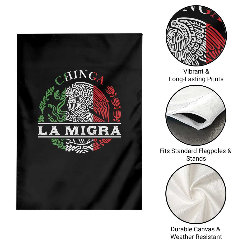 Chinga La Migra Garden Flag Immigration Rights Anti Fascism Protest - Wonder Print Shop