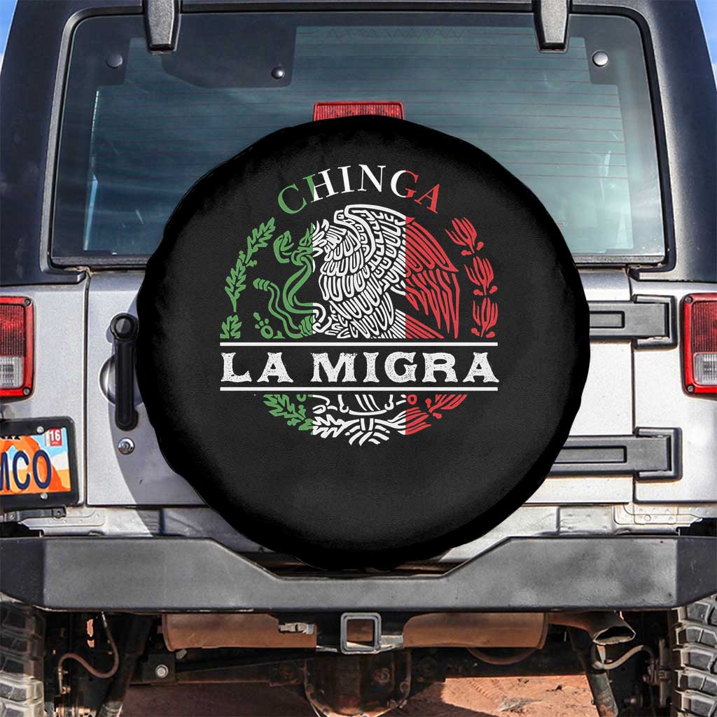 Chinga La Migra Spare Tire Cover Immigration Rights Anti Fascism Protest - Wonder Print Shop