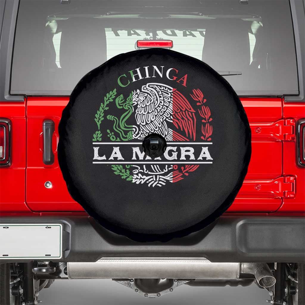 Chinga La Migra Spare Tire Cover Immigration Rights Anti Fascism Protest - Wonder Print Shop