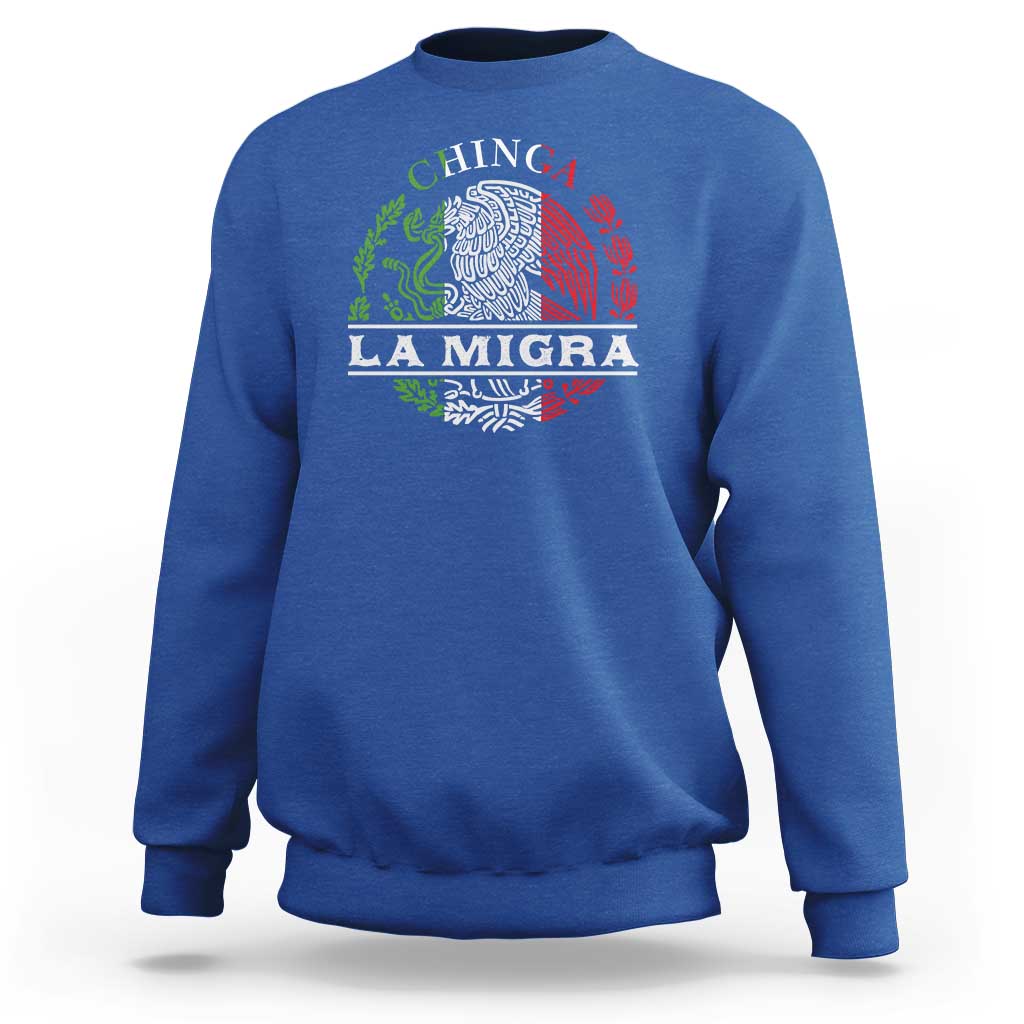 Chinga La Migra Sweatshirt Immigration Rights Anti Fascism Protest - Wonder Print Shop