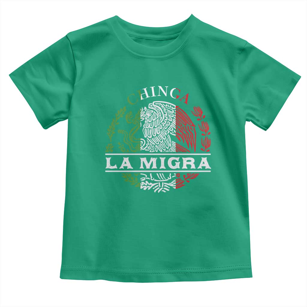 Chinga La Migra Toddler T Shirt Immigration Rights Anti Fascism Protest - Wonder Print Shop