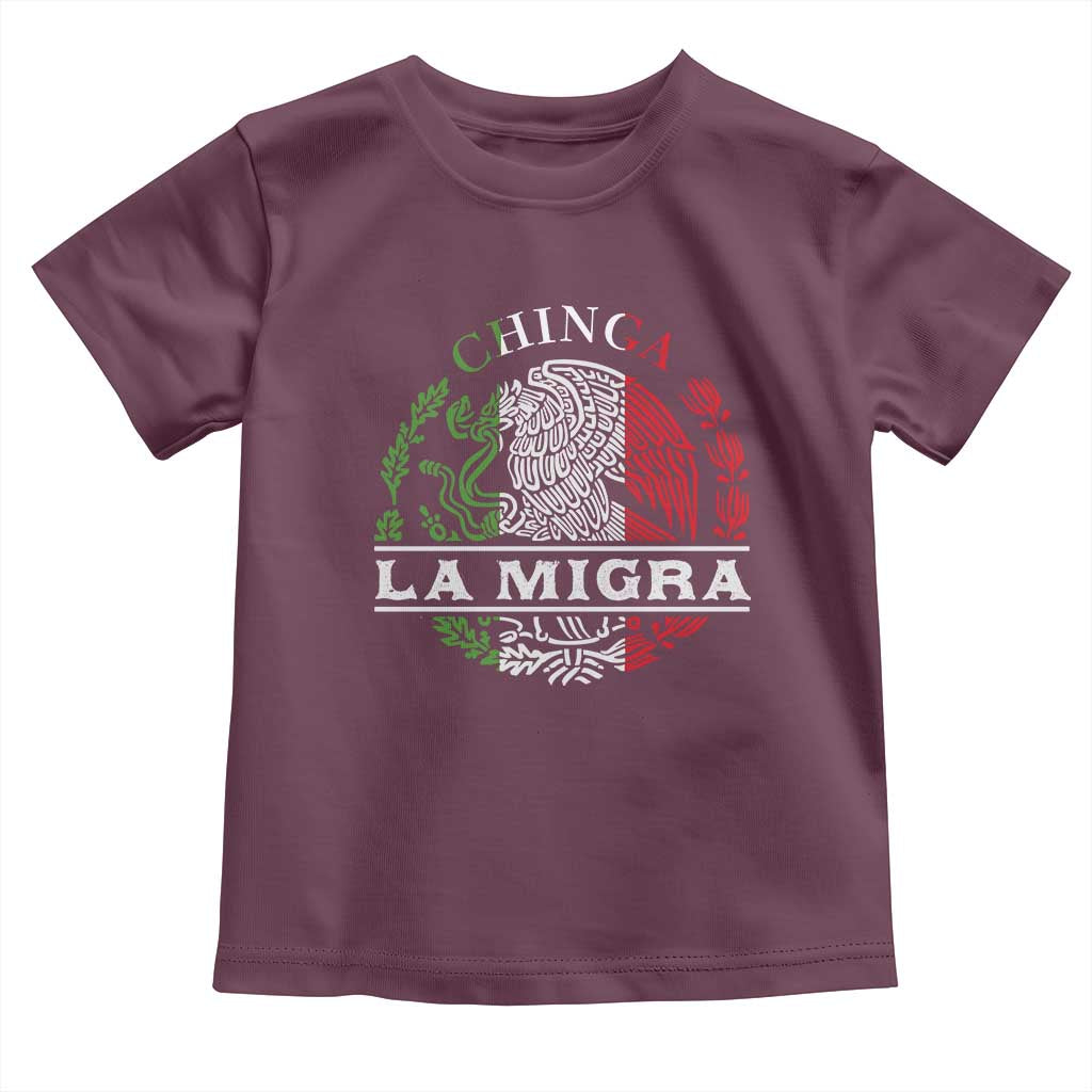 Chinga La Migra Toddler T Shirt Immigration Rights Anti Fascism Protest - Wonder Print Shop