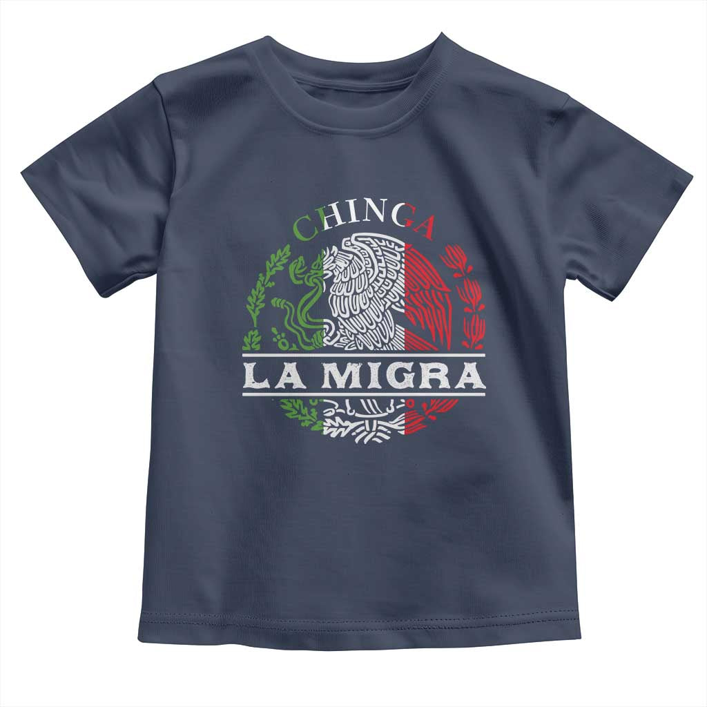 Chinga La Migra Toddler T Shirt Immigration Rights Anti Fascism Protest - Wonder Print Shop
