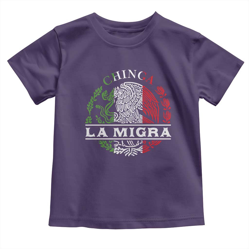 Chinga La Migra Toddler T Shirt Immigration Rights Anti Fascism Protest - Wonder Print Shop