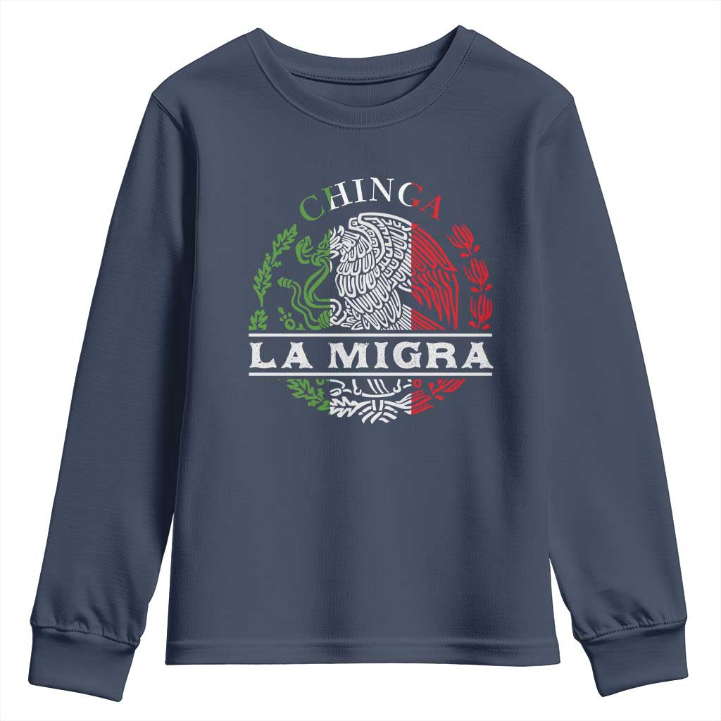 Chinga La Migra Youth Sweatshirt Immigration Rights Anti Fascism Protest - Wonder Print Shop