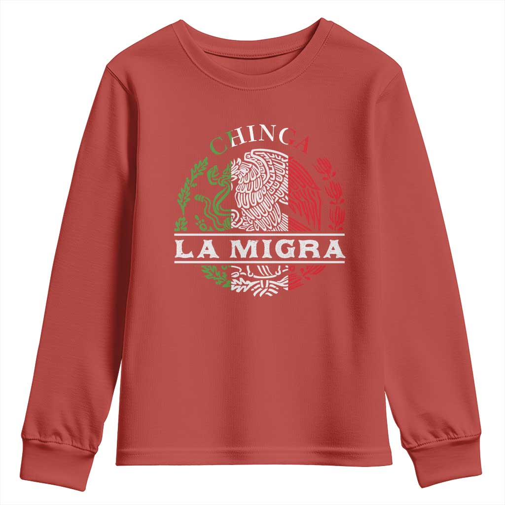 Chinga La Migra Youth Sweatshirt Immigration Rights Anti Fascism Protest - Wonder Print Shop