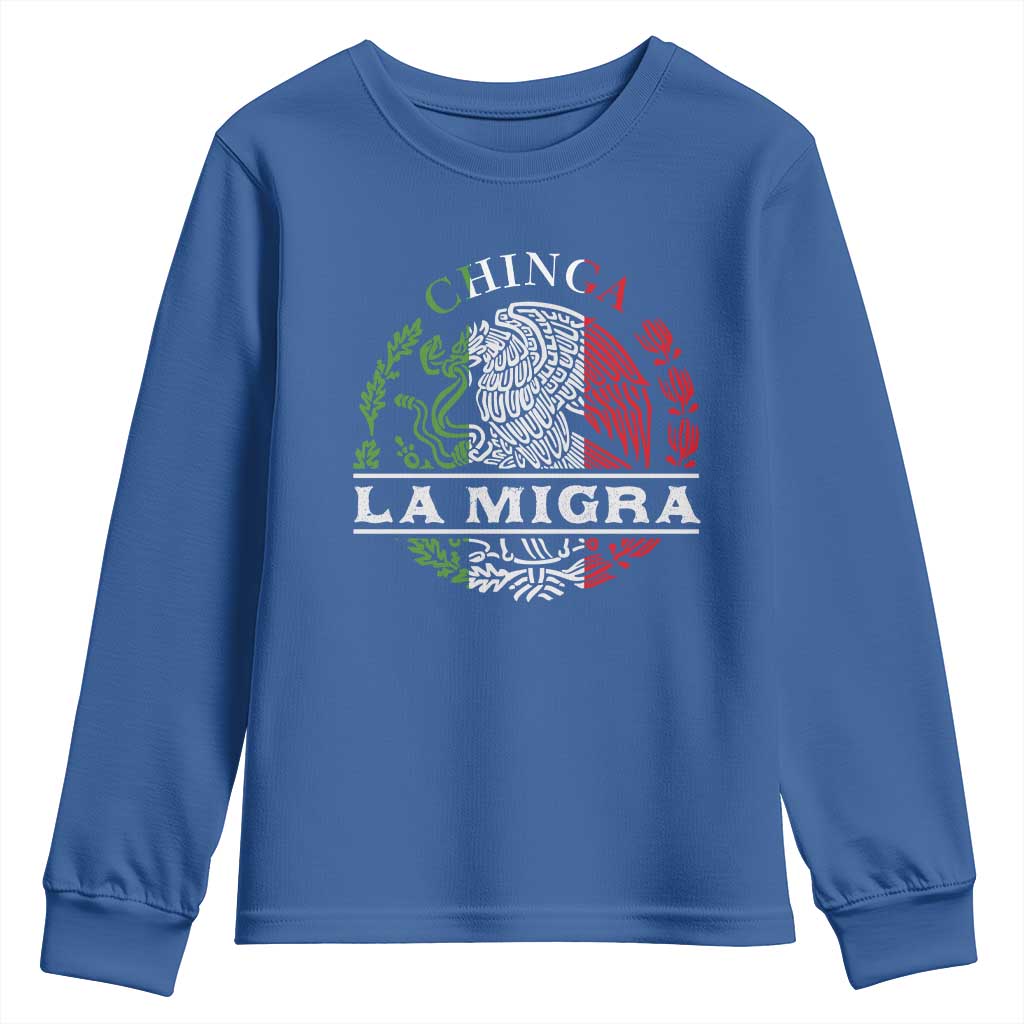 Chinga La Migra Youth Sweatshirt Immigration Rights Anti Fascism Protest - Wonder Print Shop