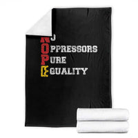 No Kings Throw Blanket No Oppressors Pure Equality - Wonder Print Shop