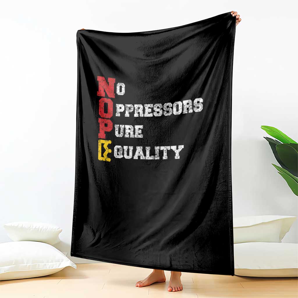 No Kings Throw Blanket No Oppressors Pure Equality - Wonder Print Shop