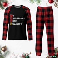 No Kings Plaid Pajama Set No Oppressors Pure Equality - Wonder Print Shop