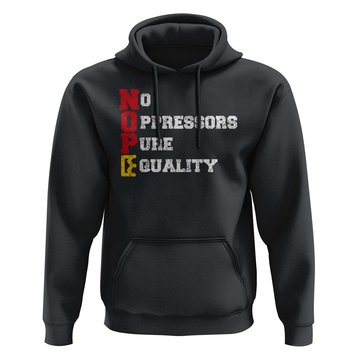 No Kings Hoodie No Oppressors Pure Equality - Wonder Print Shop