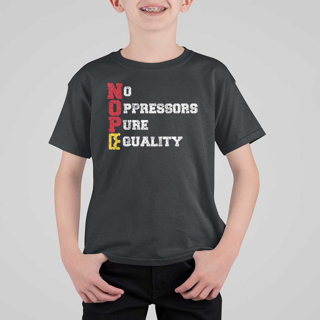 No Kings T Shirt For Kid No Oppressors Pure Equality - Wonder Print Shop