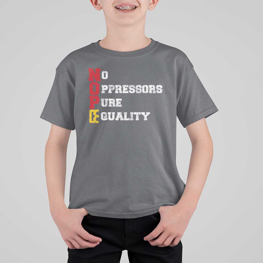 No Kings T Shirt For Kid No Oppressors Pure Equality - Wonder Print Shop