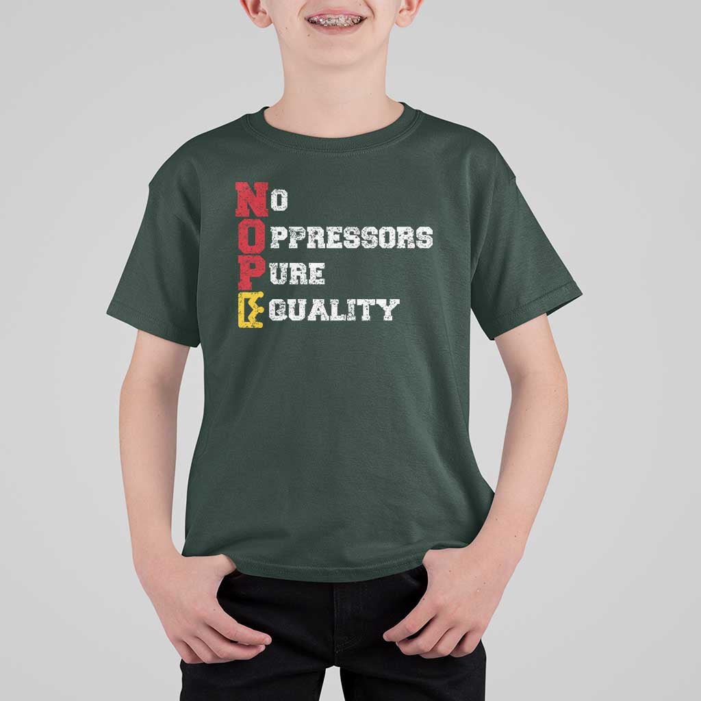 No Kings T Shirt For Kid No Oppressors Pure Equality - Wonder Print Shop