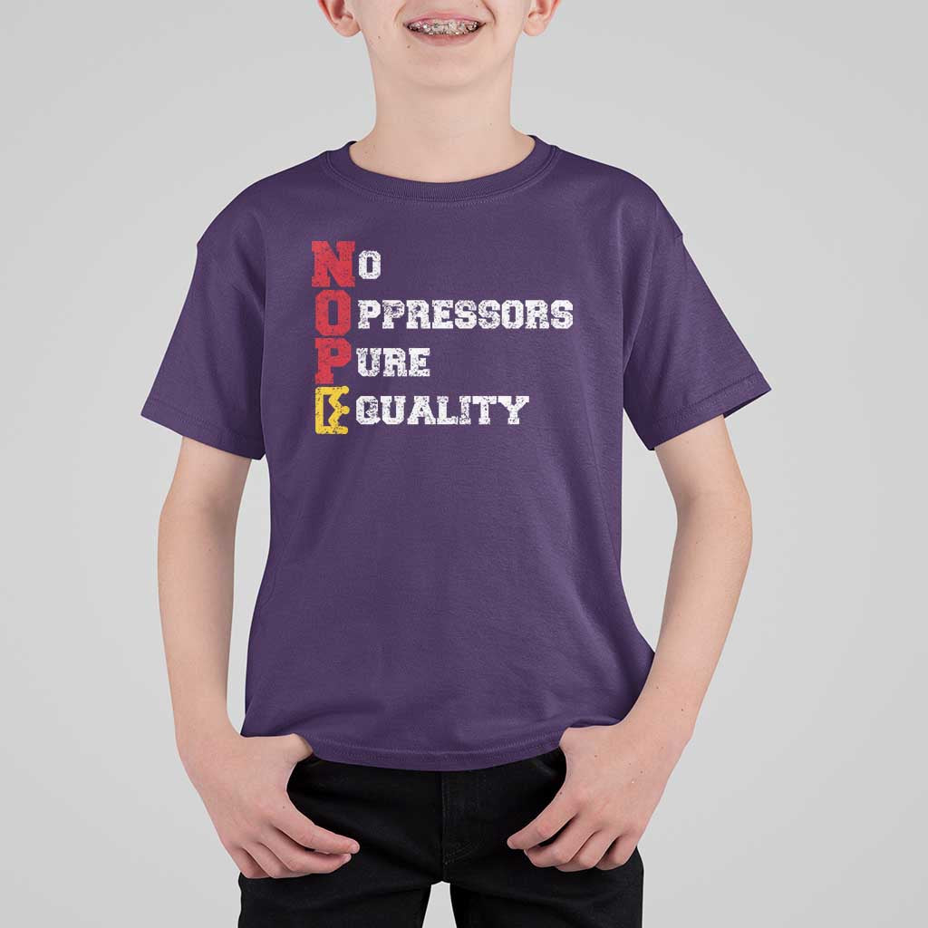 No Kings T Shirt For Kid No Oppressors Pure Equality - Wonder Print Shop