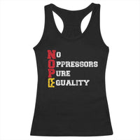 No Kings Racerback Tank Top No Oppressors Pure Equality - Wonder Print Shop