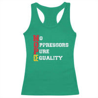 No Kings Racerback Tank Top No Oppressors Pure Equality - Wonder Print Shop