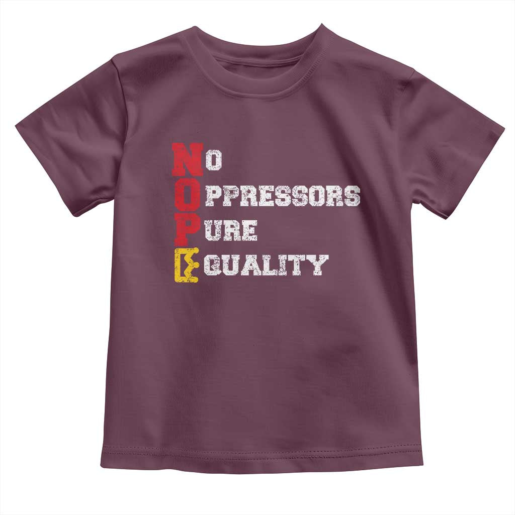 No Kings Toddler T Shirt No Oppressors Pure Equality - Wonder Print Shop