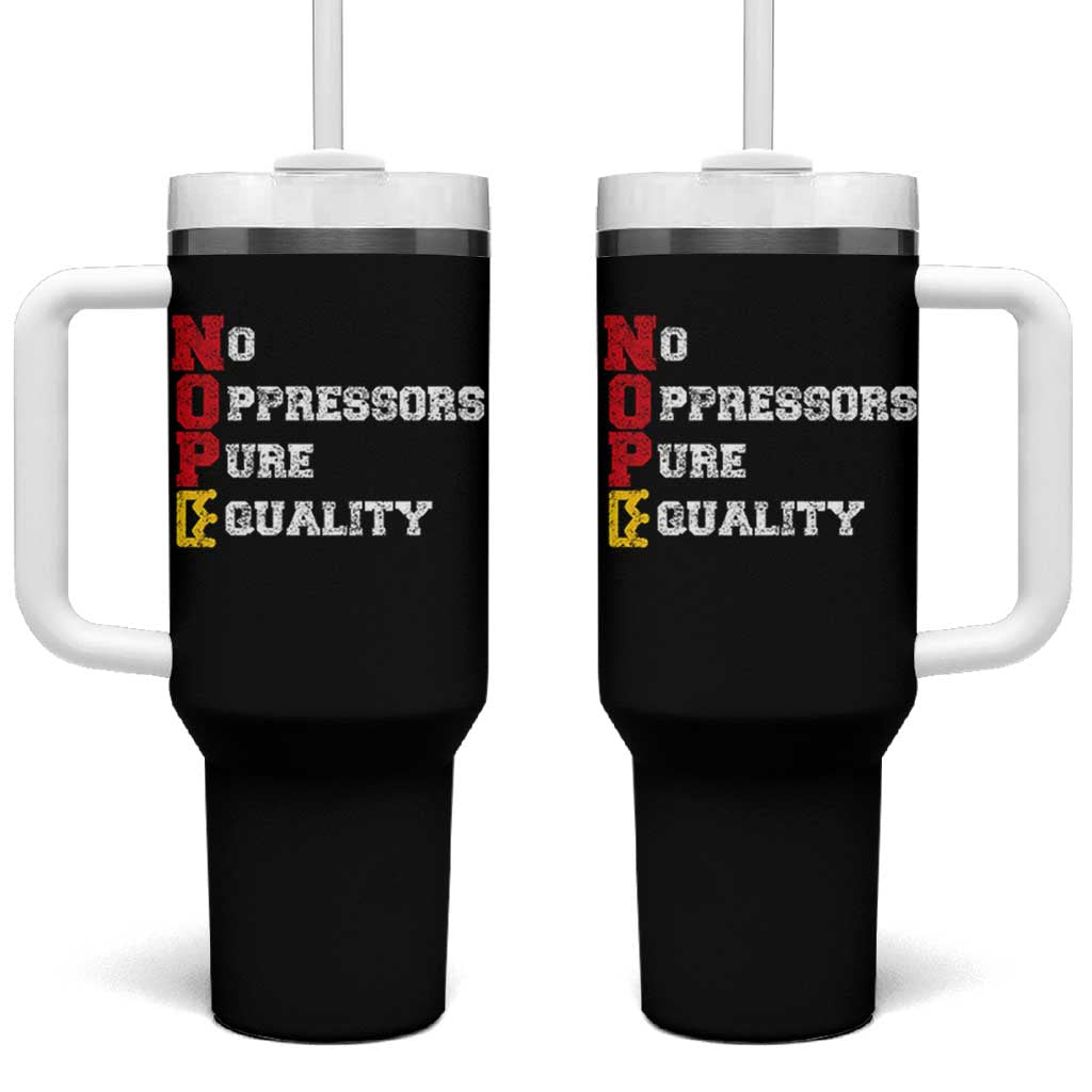 No Kings Tumbler With Handle No Oppressors Pure Equality - Wonder Print Shop