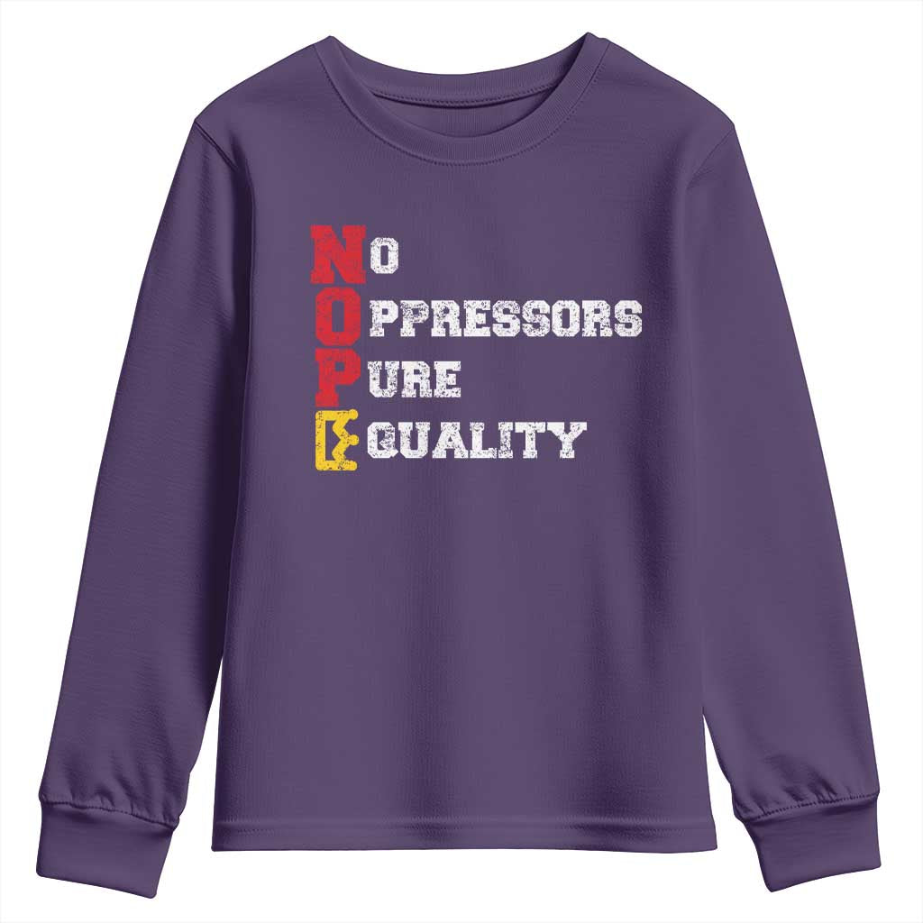 No Kings Youth Sweatshirt No Oppressors Pure Equality - Wonder Print Shop