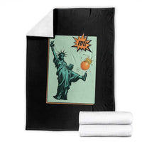 No Kings Throw Blanket Statue of Liberty Political Protest - Wonder Print Shop