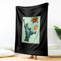 No Kings Throw Blanket Statue of Liberty Political Protest - Wonder Print Shop