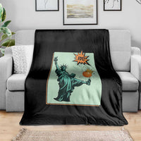 No Kings Throw Blanket Statue of Liberty Political Protest - Wonder Print Shop