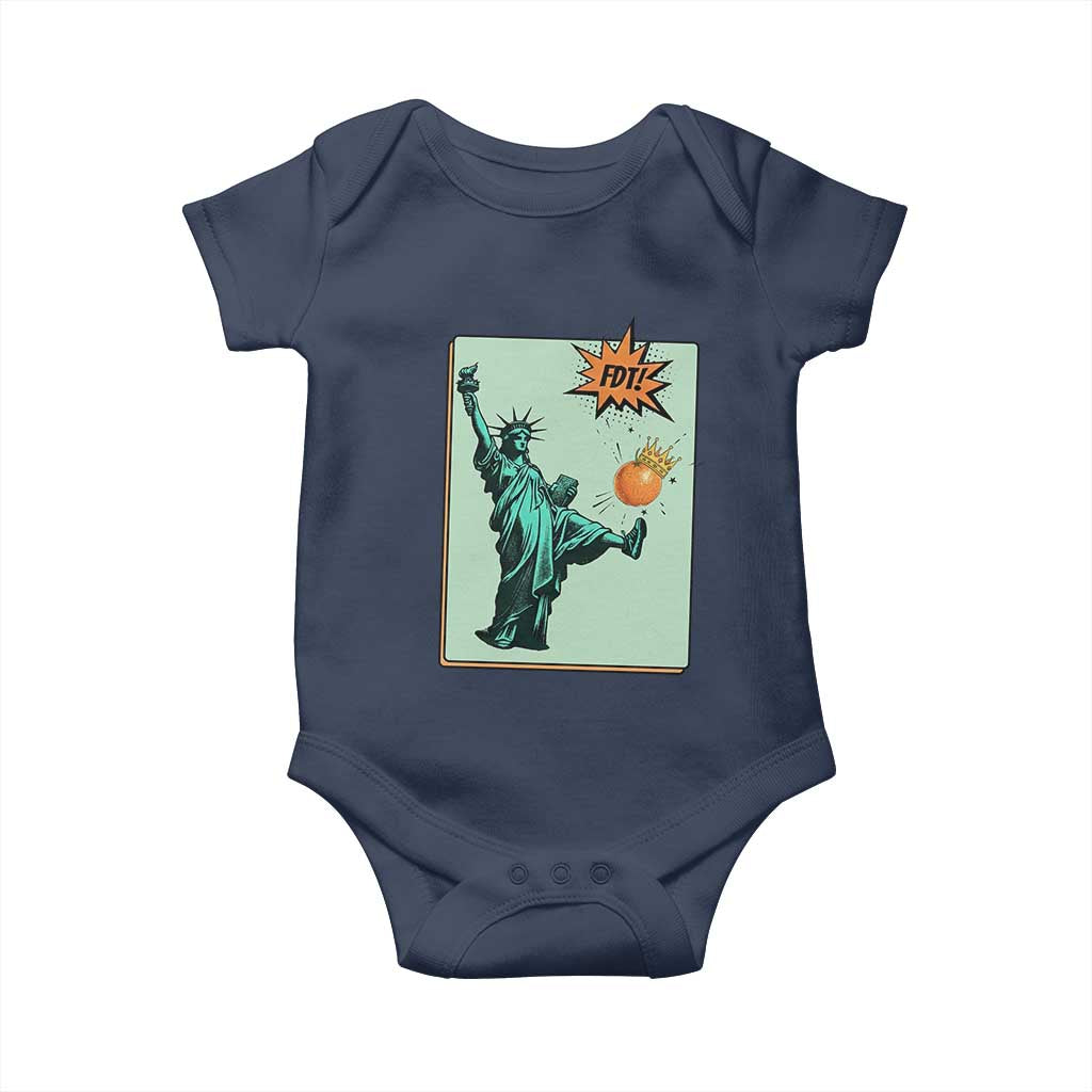 No Kings Baby Onesie Statue of Liberty Political Protest - Wonder Print Shop