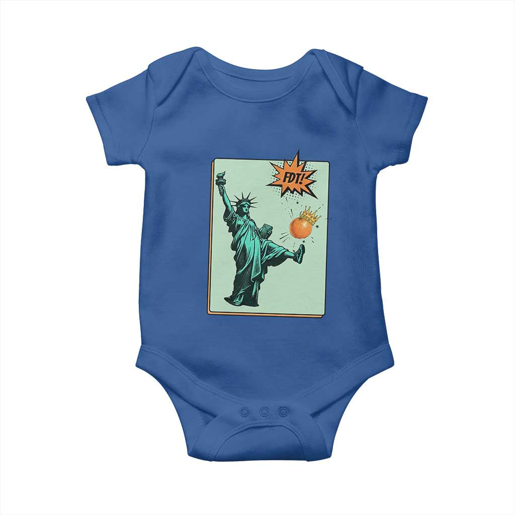 No Kings Baby Onesie Statue of Liberty Political Protest - Wonder Print Shop