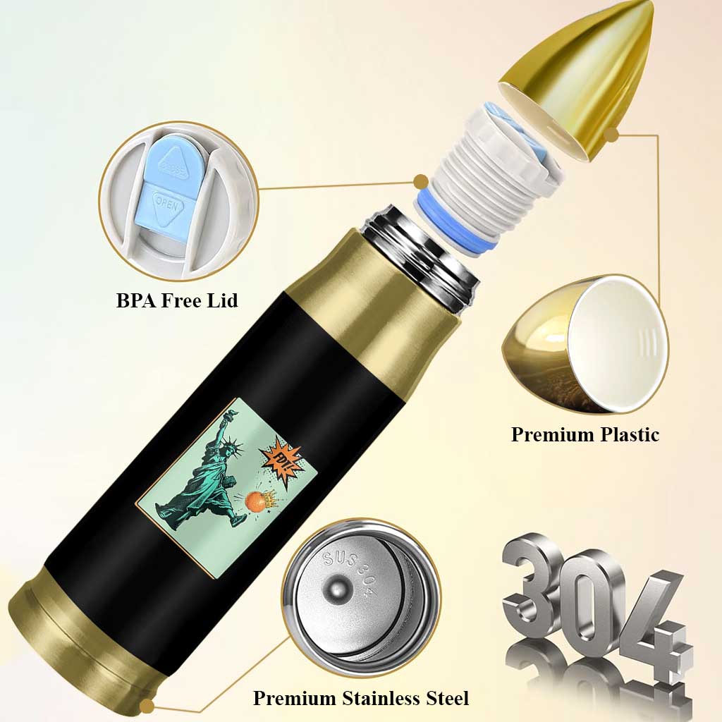 No Kings Bullet Tumbler Statue of Liberty Political Protest - Wonder Print Shop