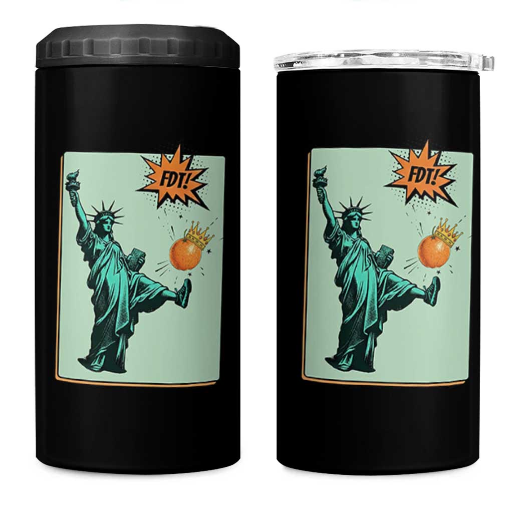 No Kings 4 in 1 Can Cooler Tumbler Statue of Liberty Political Protest - Wonder Print Shop