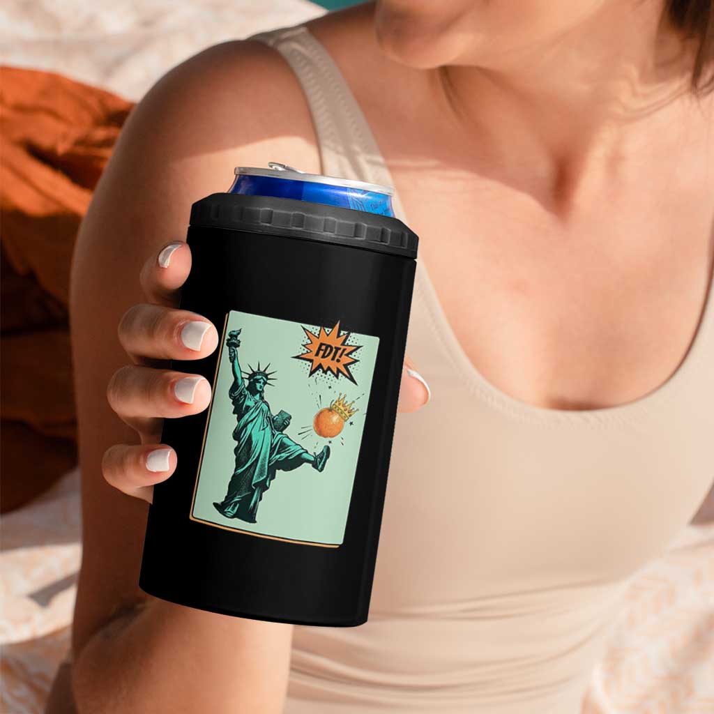 No Kings 4 in 1 Can Cooler Tumbler Statue of Liberty Political Protest - Wonder Print Shop