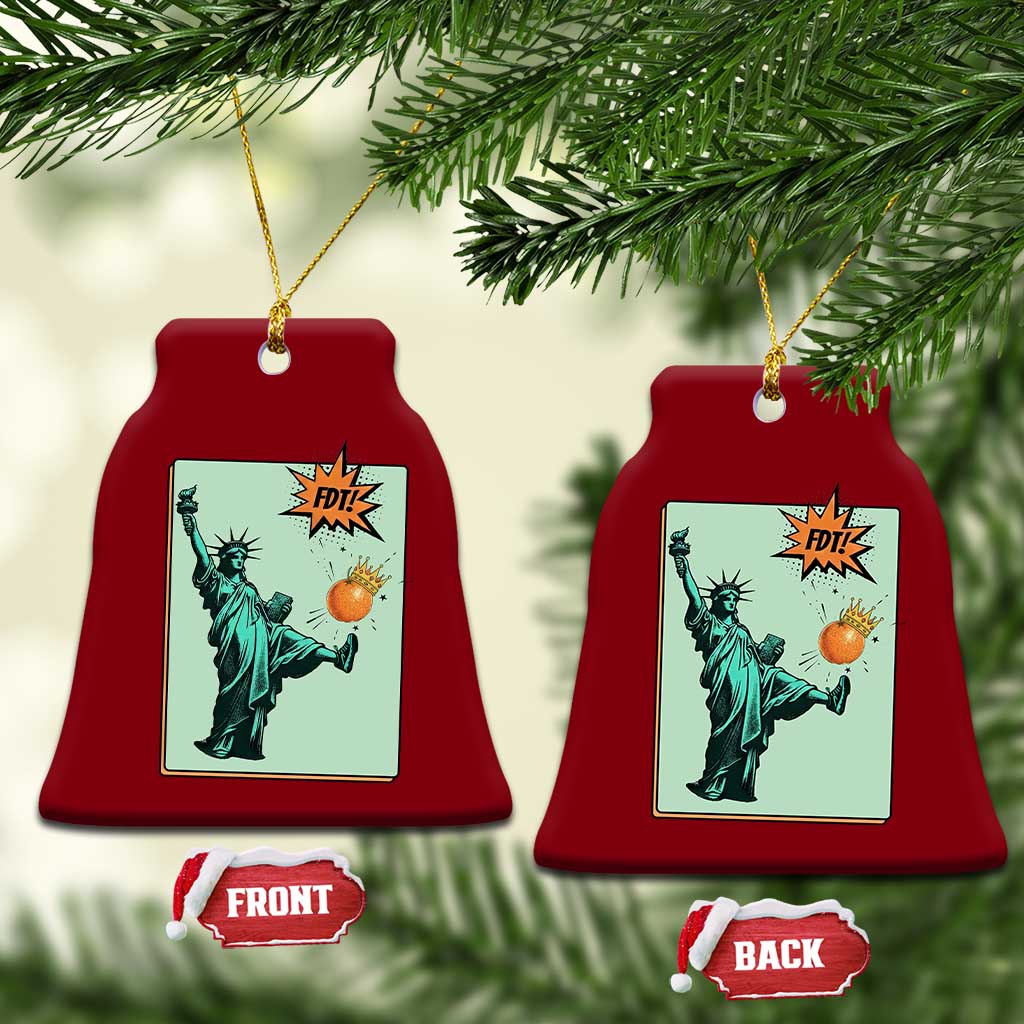 No Kings Ceramic Ornament Statue of Liberty Political Protest - Wonder Print Shop
