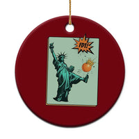 No Kings Ceramic Ornament Statue of Liberty Political Protest - Wonder Print Shop