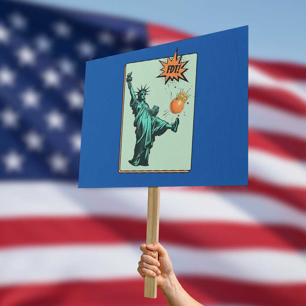 No Kings Protest Sign Statue of Liberty Political Protest - Wonder Print Shop
