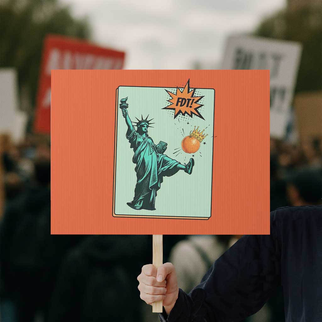 No Kings Protest Sign Statue of Liberty Political Protest - Wonder Print Shop