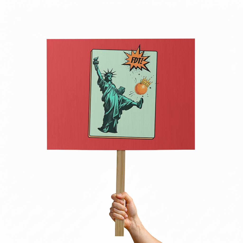 No Kings Protest Sign Statue of Liberty Political Protest - Wonder Print Shop