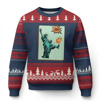 No Kings Ugly Christmas Sweater Statue of Liberty Political Protest - Wonder Print Shop