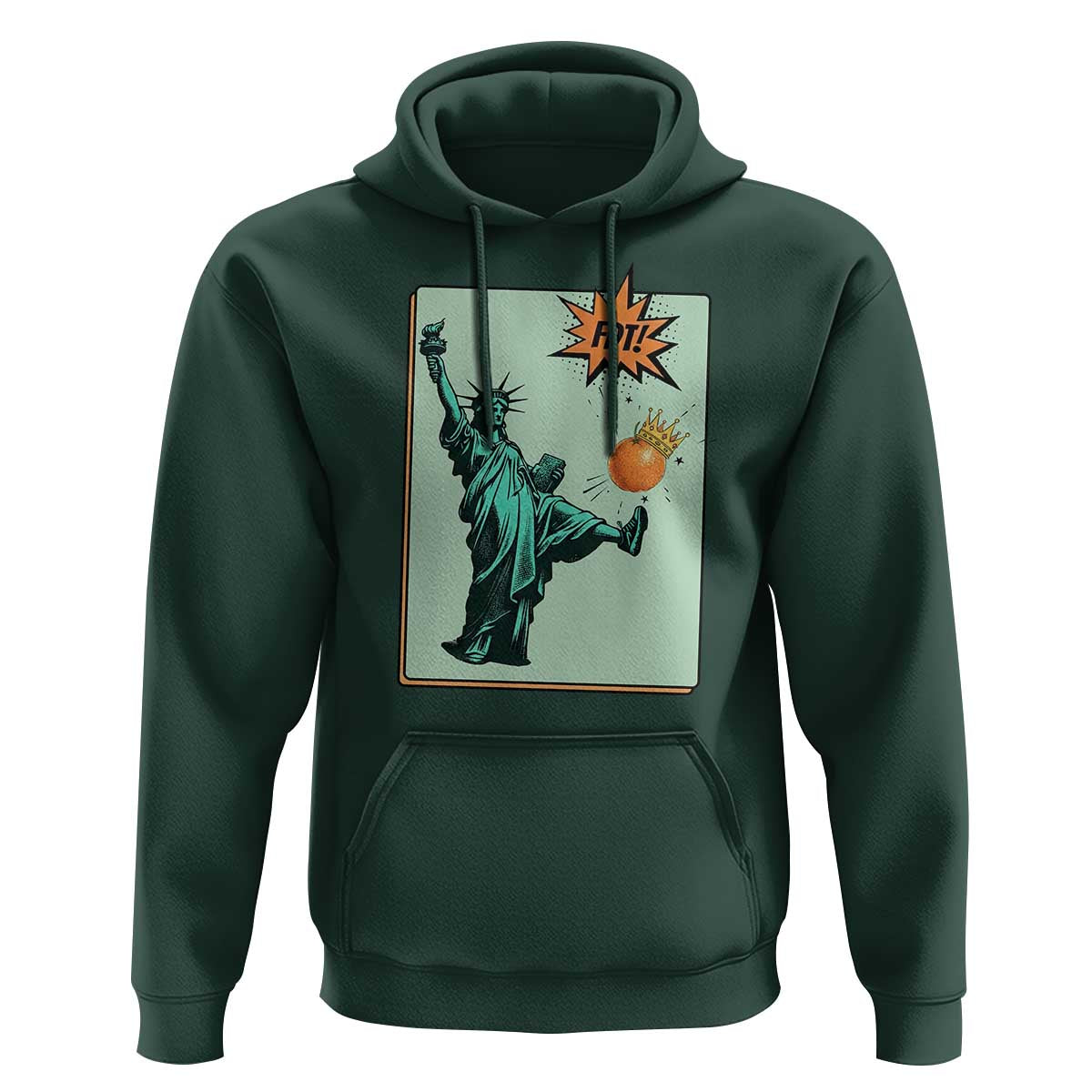 No Kings Hoodie Statue of Liberty Political Protest - Wonder Print Shop