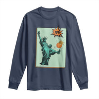 No Kings Long Sleeve Shirt Statue of Liberty Political Protest - Wonder Print Shop