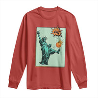 No Kings Long Sleeve Shirt Statue of Liberty Political Protest - Wonder Print Shop