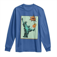 No Kings Long Sleeve Shirt Statue of Liberty Political Protest - Wonder Print Shop