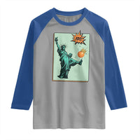 No Kings Raglan Shirt Statue of Liberty Political Protest - Wonder Print Shop