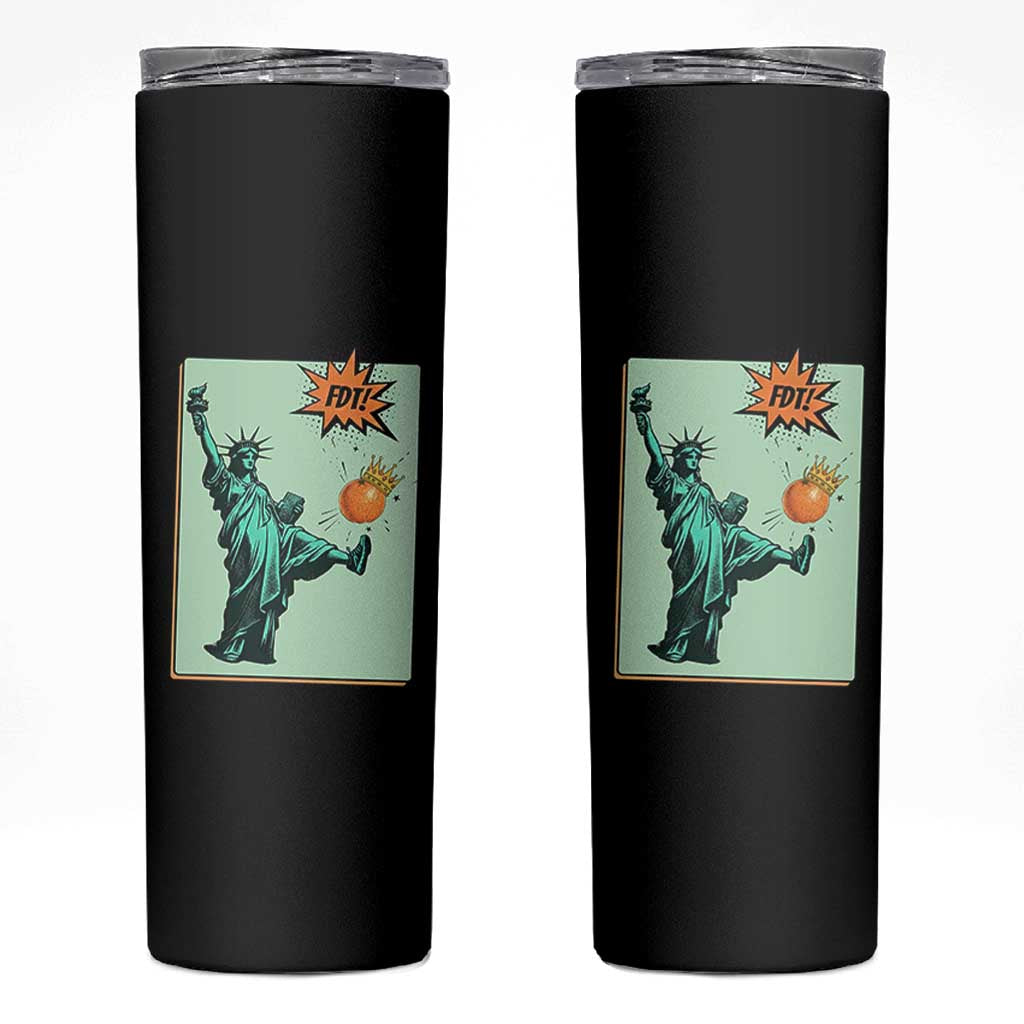 No Kings Skinny Tumbler Statue of Liberty Political Protest - Wonder Print Shop