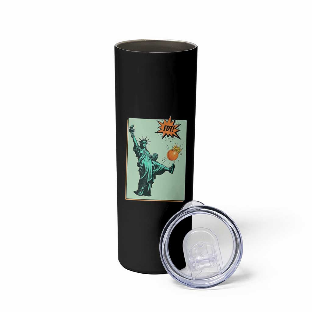 No Kings Skinny Tumbler Statue of Liberty Political Protest - Wonder Print Shop