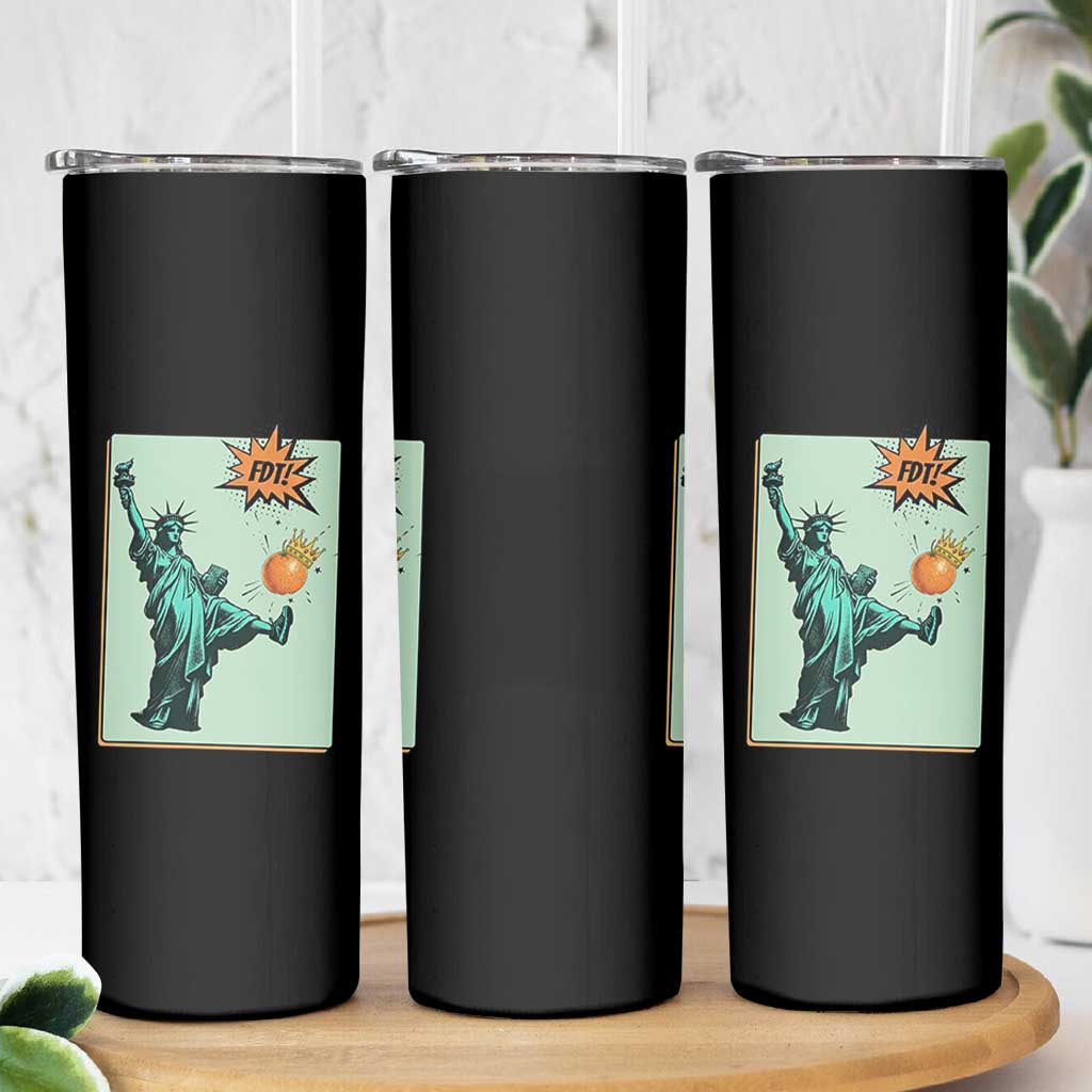 No Kings Skinny Tumbler Statue of Liberty Political Protest - Wonder Print Shop