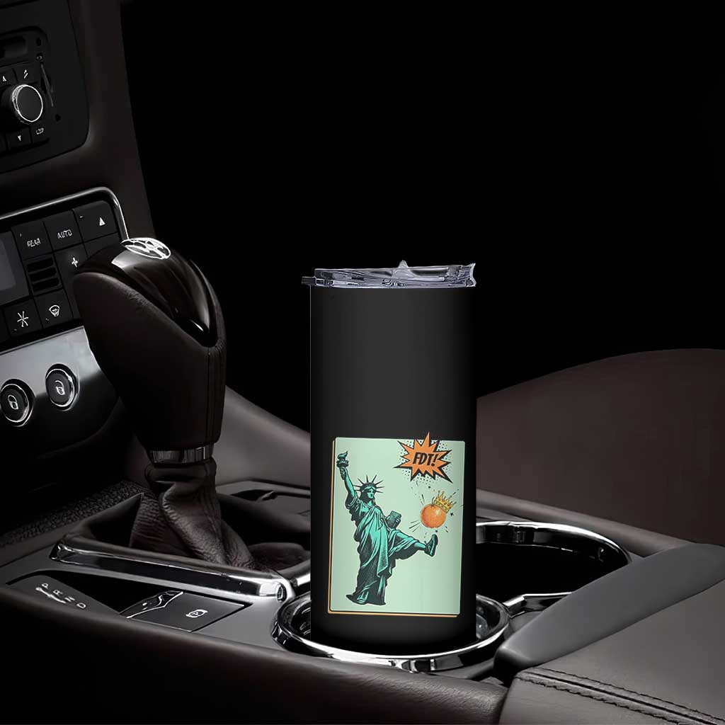 No Kings Skinny Tumbler Statue of Liberty Political Protest - Wonder Print Shop