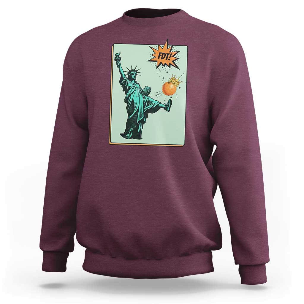 No Kings Sweatshirt Statue of Liberty Political Protest - Wonder Print Shop