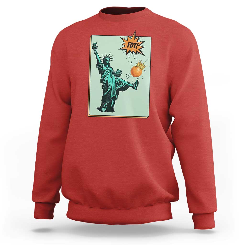 No Kings Sweatshirt Statue of Liberty Political Protest - Wonder Print Shop